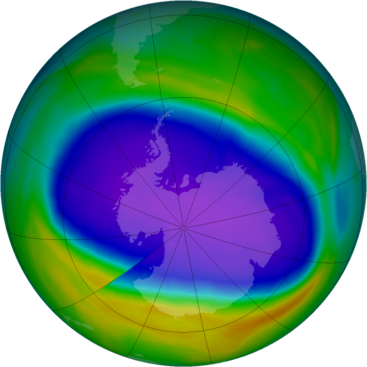 Antarctic ozone map for 30 September 2006